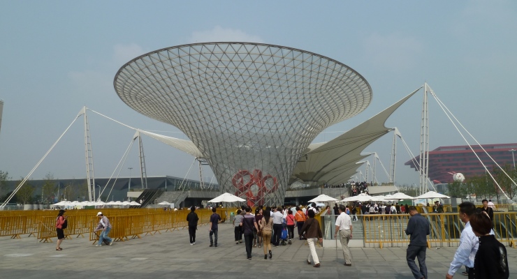 Stroopwafels eten bij de World Expo Shanghai