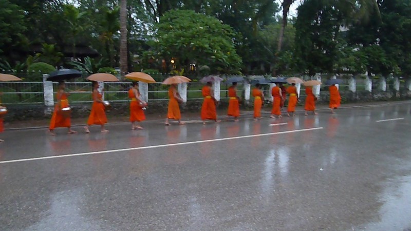 monniken in Luang Prabang