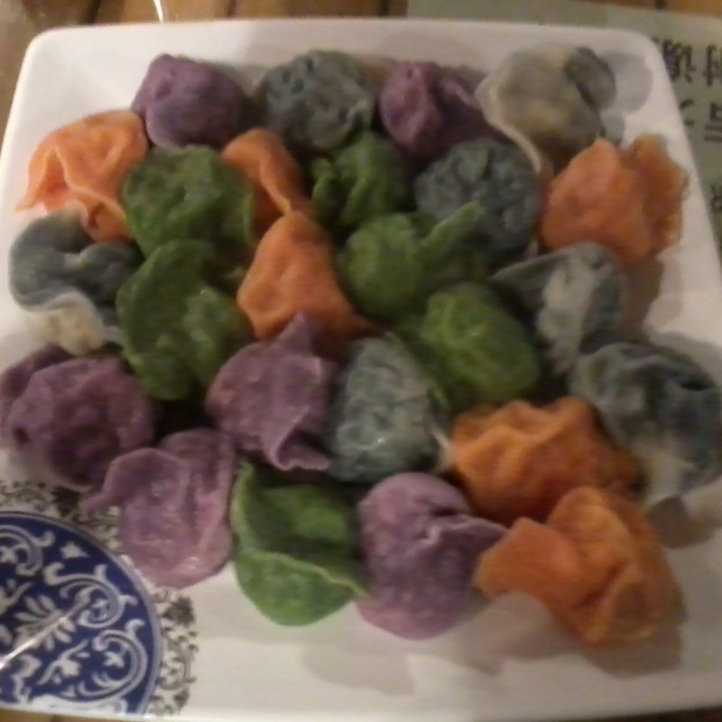 gekleurde dumplings
