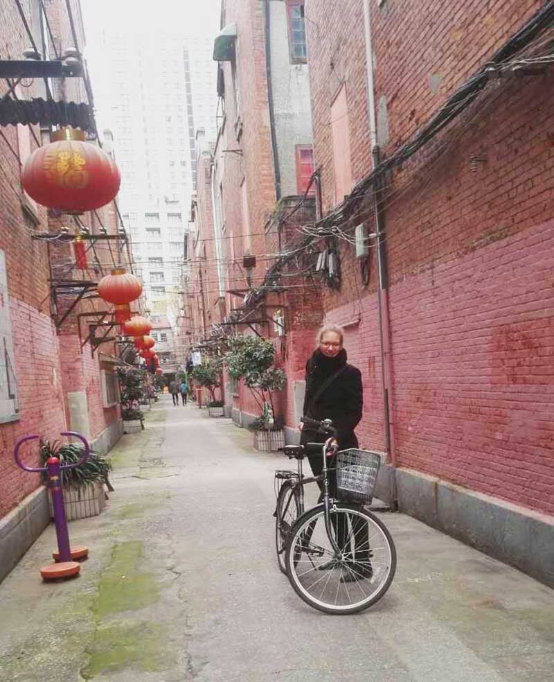 fietsen in Shanghai